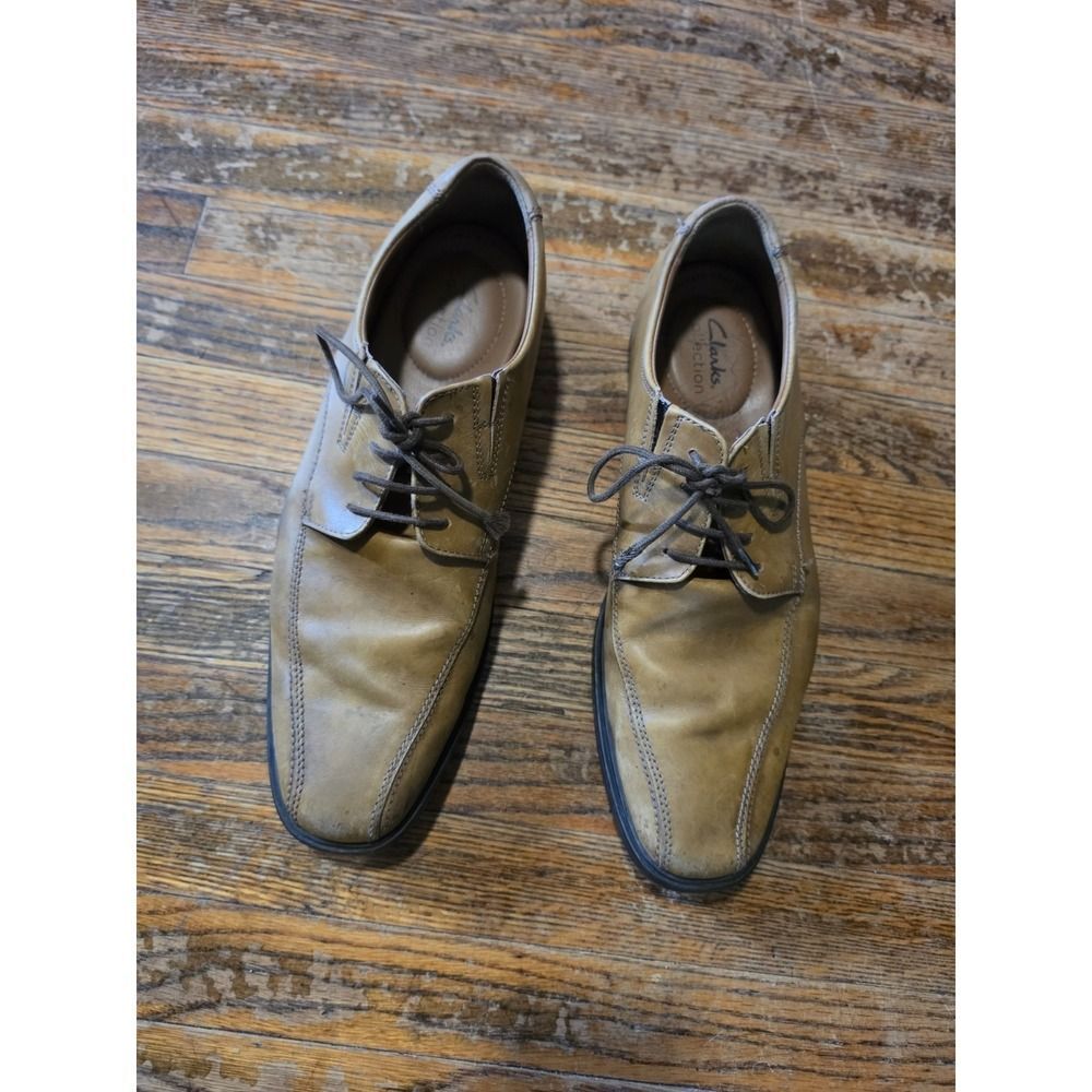 Clarks Mens Tilden Leather Lace Up Oxford Dress Shoes 10.5 - Picture 3 of 8